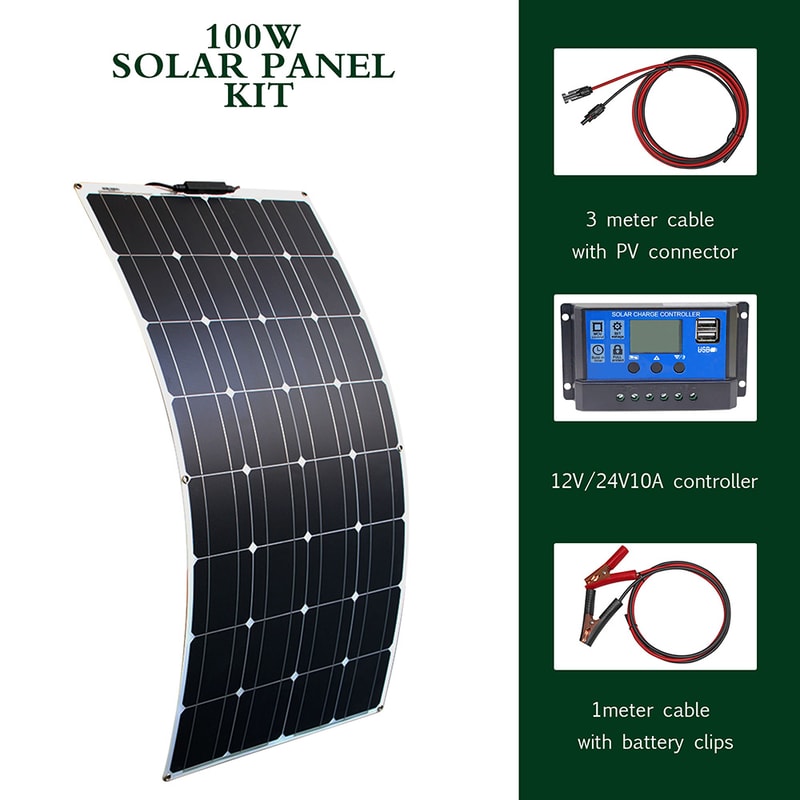 High Efficiency Solar Panels Kit With Flexible Design And Battery Charger Module 9