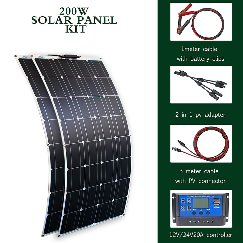 High Efficiency Solar Panels Kit With Flexible Design And Battery Charger Module 10