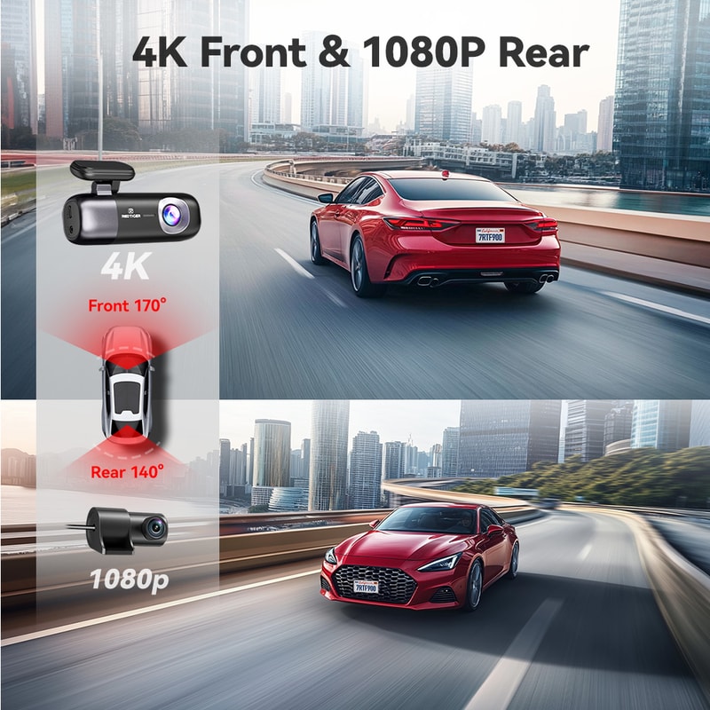 Parking Mode Car Camera With WiFi GPS Night Vision Recorder Front And Rear App Control 2