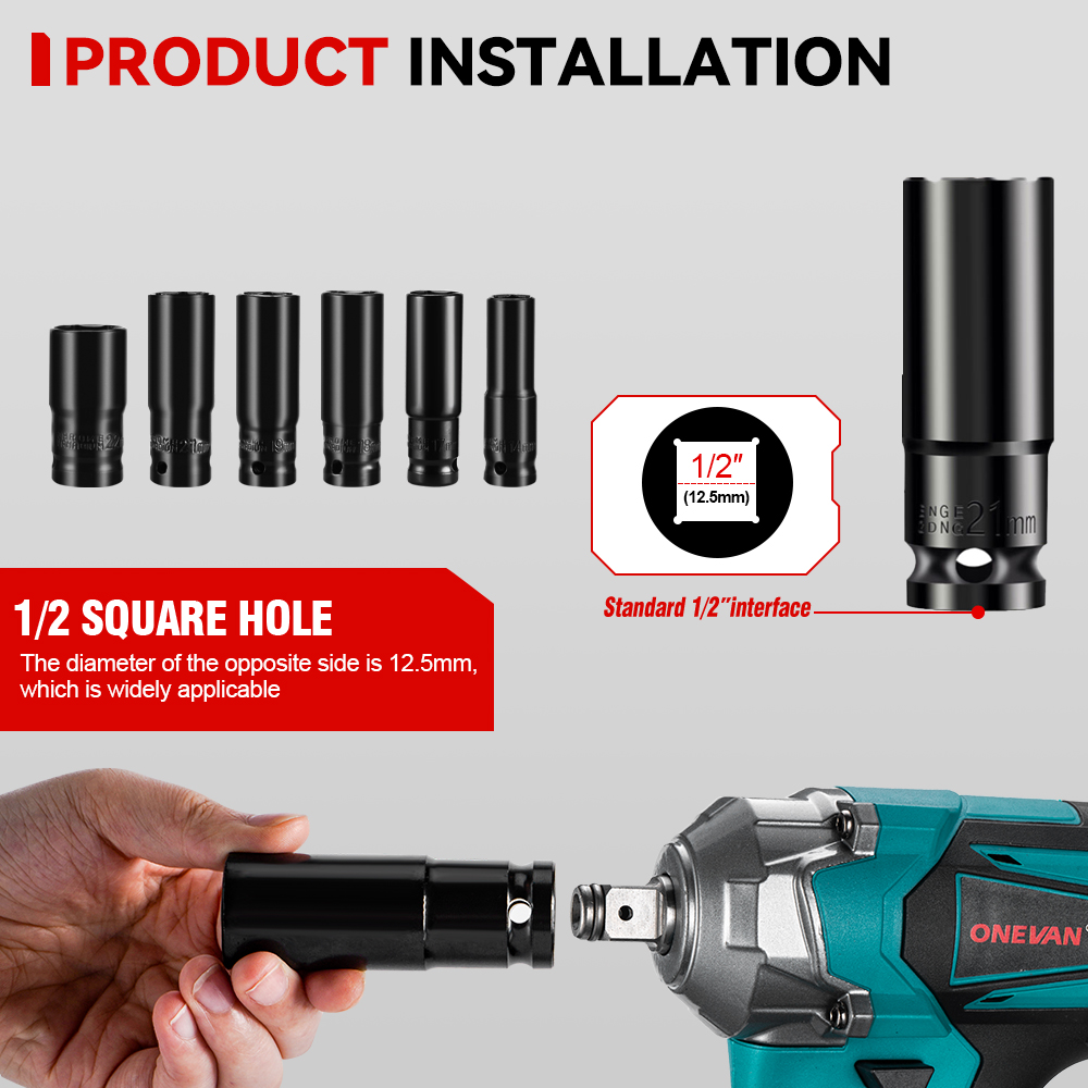 Cordless Portable Screwdriver Drill Tools Brushless Electric Impact Wrench For Makita Battery Pin 2