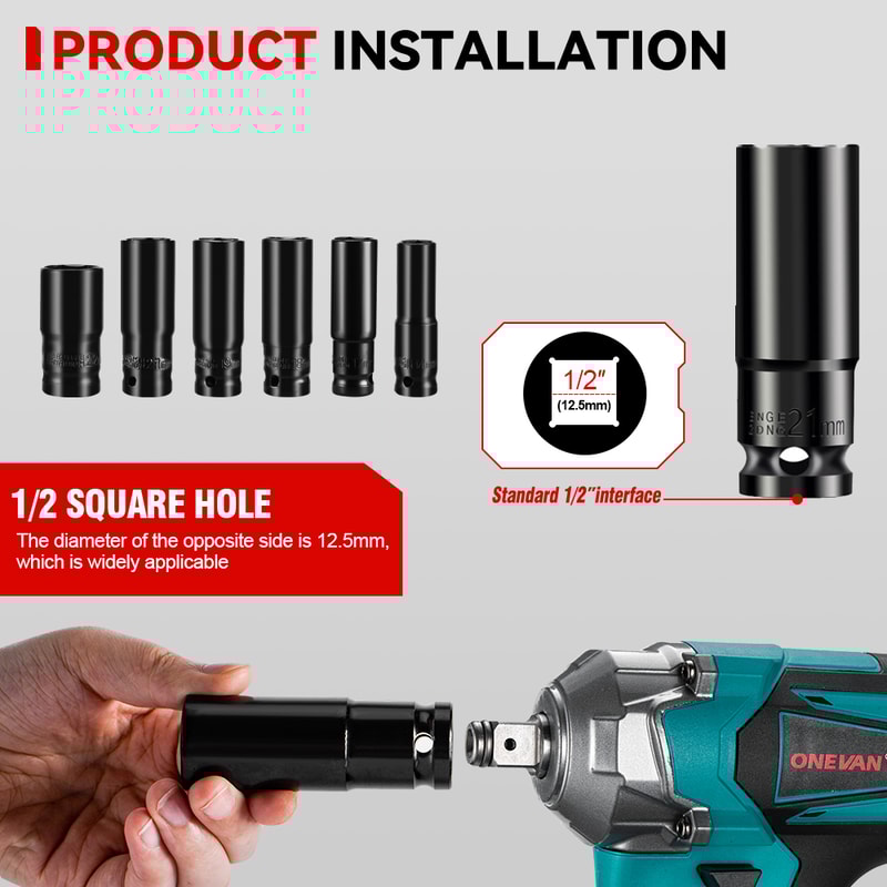 Cordless Portable Screwdriver Drill Tools Brushless Electric Impact Wrench For Makita Battery Pin 2