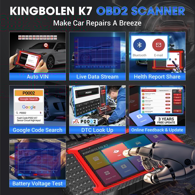 PK LAUNCH System Car Diagnostic Tools ECU Active Test And Resets 4