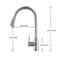 Kitchen Sink Mixer Tap Stream Flexible Pull Out Nozzle Black Hot Cold Water Taps Sprayer Head Deck 3