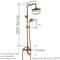 Rainfall Shower Set With Shelf Cold Water Mixer Tap Handhold Bathroom Shower Faucet 1