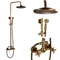 Rainfall Shower Set With Shelf Cold Water Mixer Tap Handhold Bathroom Shower Faucet 0