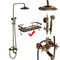 Rainfall Shower Set With Shelf Cold Water Mixer Tap Handhold Bathroom Shower Faucet 7