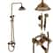Rainfall Shower Set With Shelf Cold Water Mixer Tap Handhold Bathroom Shower Faucet 8