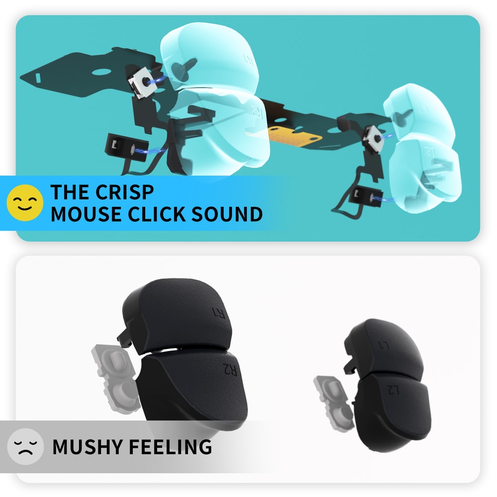 Custom Micro Switch Clicky Kit Clicky Kit For Controller BDM Shoulder Face Dpad Buttons For Mouse C 2