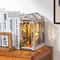 Bookend Model Kit Gardenhouse DIY Wooden Puzzle With LED Light For Shelf Decor 0