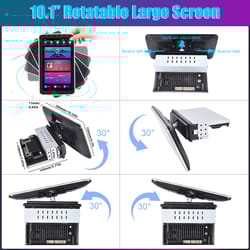 automotive stereo, single rotatable car radio, auto carplay multimedia player gps navi