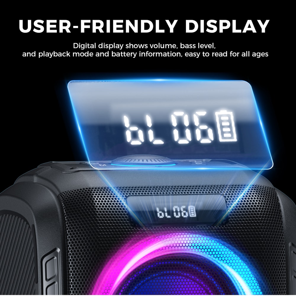 Wireless Portable Bluetooth Speaker Custom Bass Massive Loudest Big Party Boombox 3