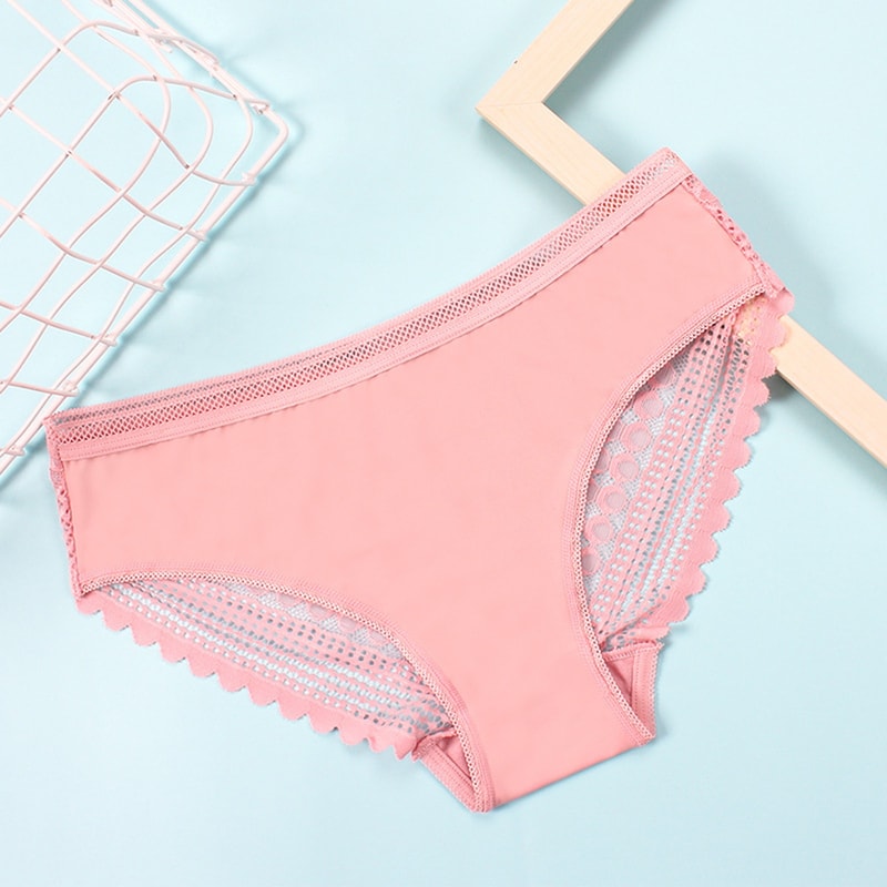Japanese Lace Hollow Lady Panties, Trendy Cotton Underpants Simple Cloth Women Panties