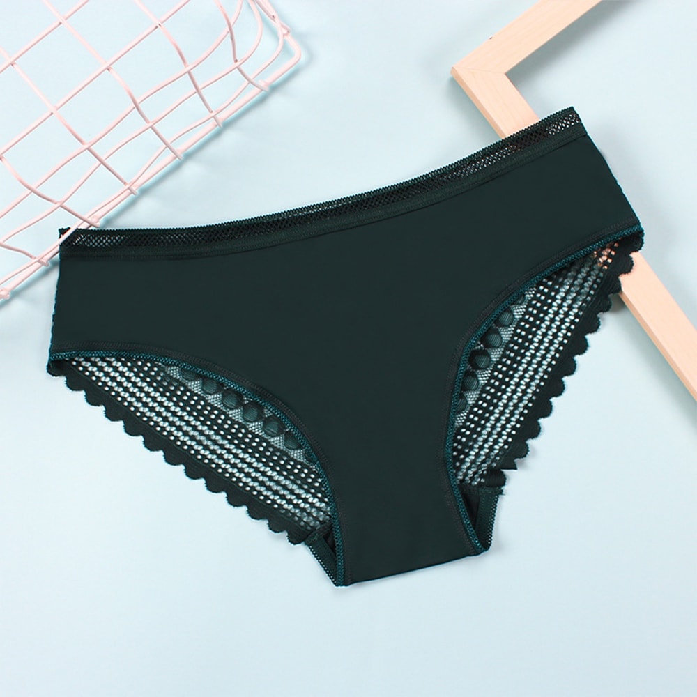 Japanese Lace Hollow Lady Panties, Trendy Cotton Underpants Simple Cloth Women Panties