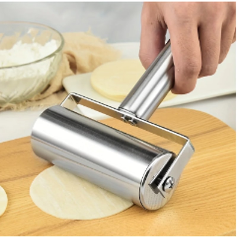Ergonomic Stainless Steel Rolling Pin DoubleSided For Perfect Pizza Pie And Pastry Baking 5