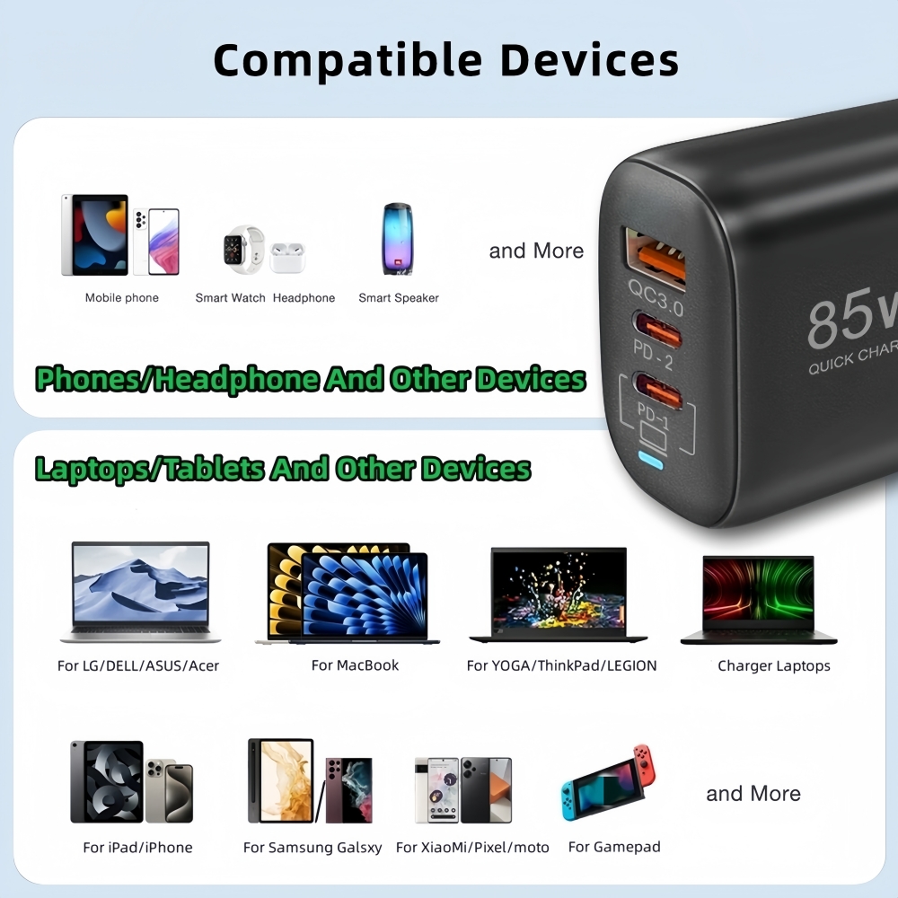 Fast Charging Quick Charge Cable For IPhone Pro MacBook Laptop IPad Samsung 5