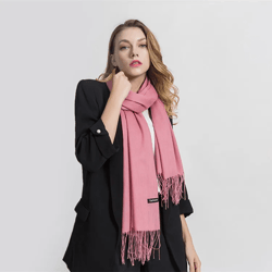 soft cashmere scarf, lightweight winter wrap for travel, office & everyday warmth