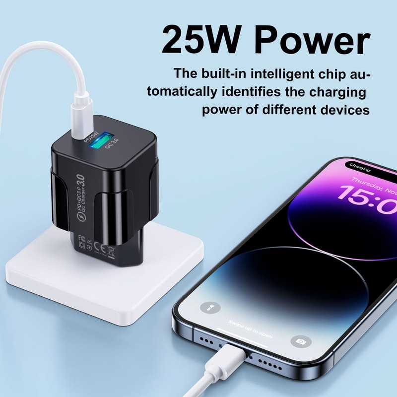 USB C Fast Charger Quick Wall Charger KR Plug Fast Charging Adapter 1