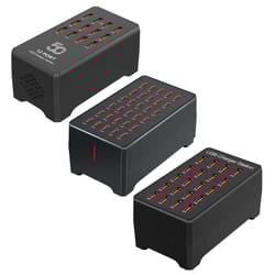 desktop charging station dock for iphone, ipad, samsung, xiaomi - multi usb charger for mobile phones