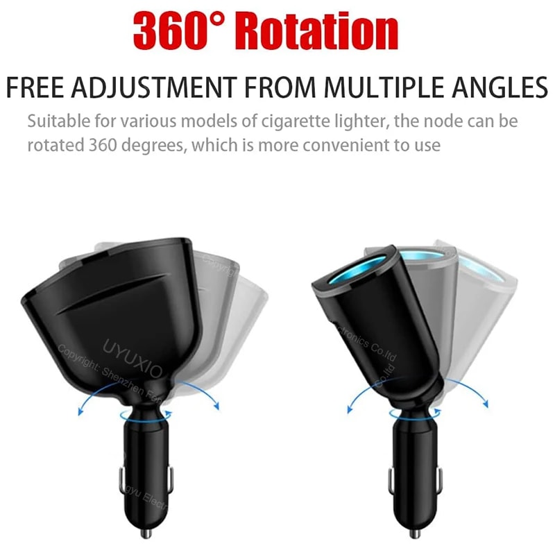 Extend Port Super PD Fast Charge Phone Charger Adapter With Voltage Display For IPhone Samsung 4