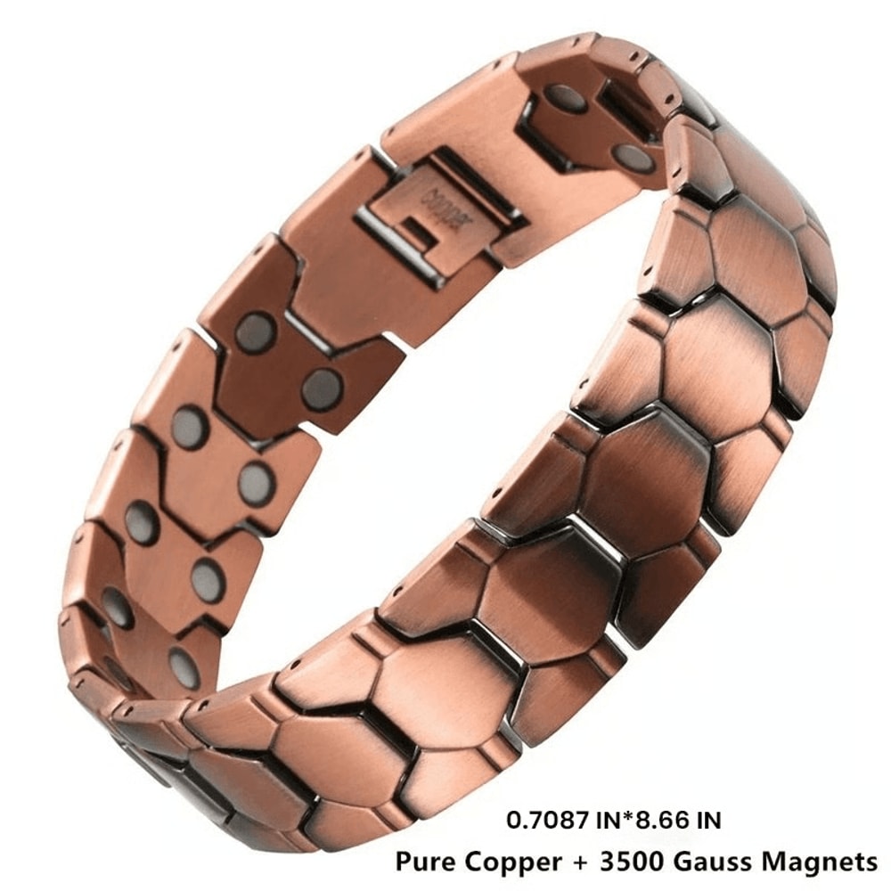 Pure copper magnetic bracelet for wellness