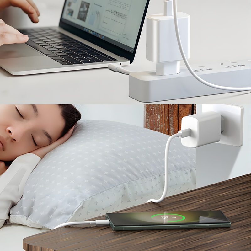 Power Adapter Cube Charging Box USB C Fast Charger for iPhone, Samsung, Xiaomi, Huawei