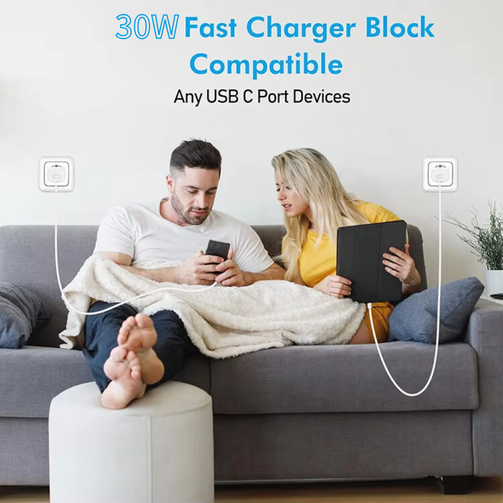 Power Adapter Cube Charging Box USB C Fast Charger for iPhone, Samsung, Xiaomi, Huawei