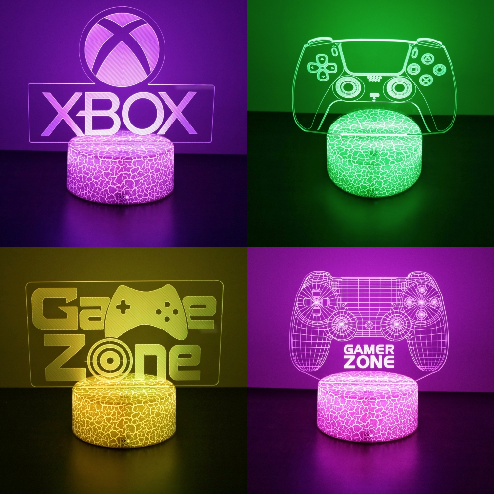 Personalized Gifts Childrens Lamps Gamer Room Decoration Bedroom Table Lamp 0