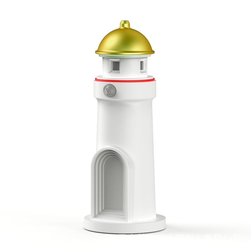 Lighthouse Lamp Night Light with Motion Sensor, Bluetooth Music, Remote Control, and Moon Projection for Ambient Decor