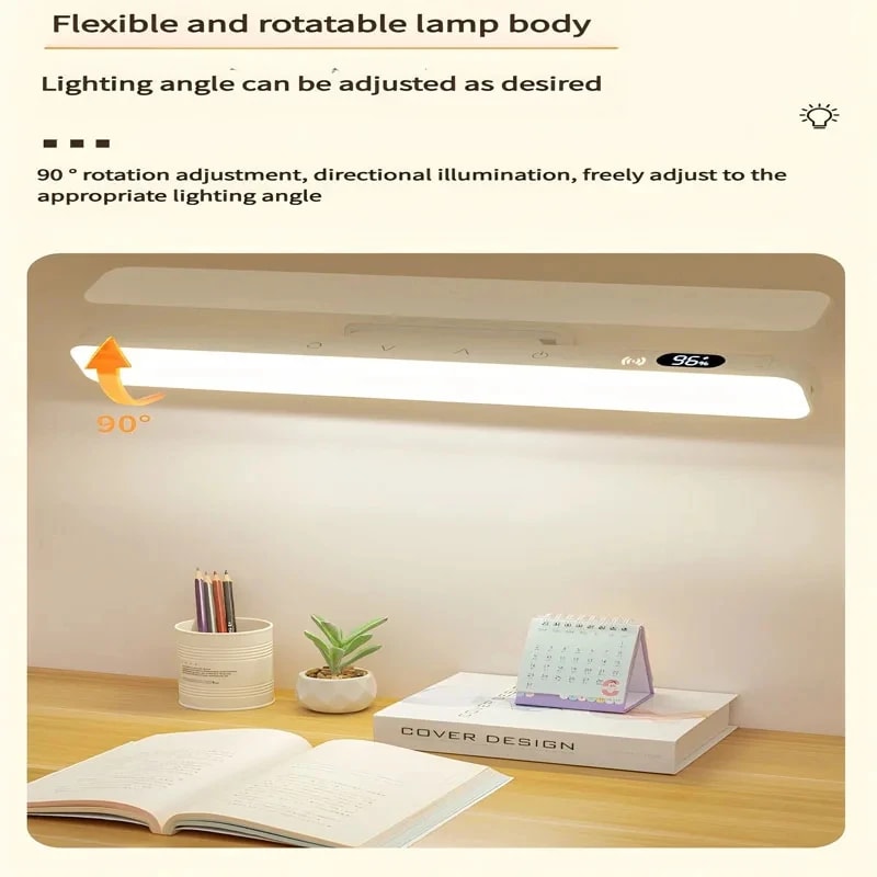 Magnetic Desk Lamp, Touch Table Lamp with Built-in Rechargeable Battery for Reading, Cabinet Mirror, Bedside, Rechargeab