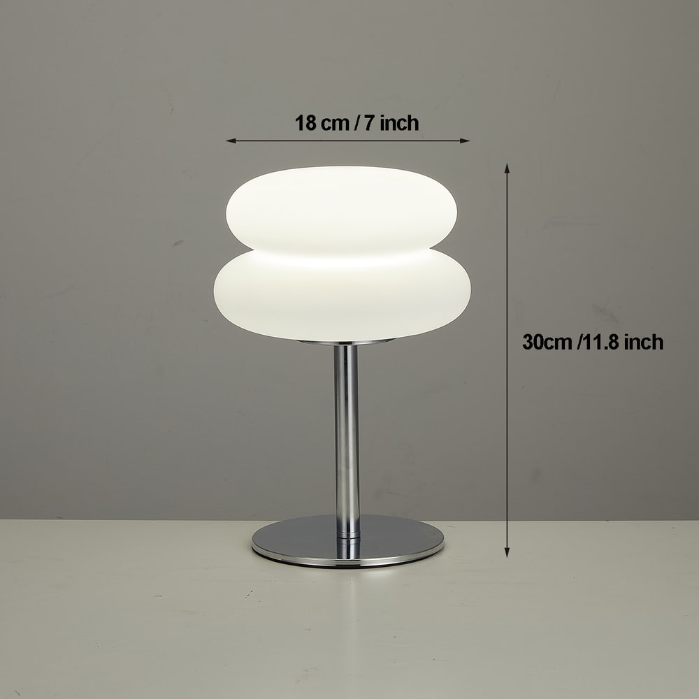 USB Plug Bedside Lamp, Creamy Style Table Lamp with Tri Color Dimming, Perfect for Living Room and Study