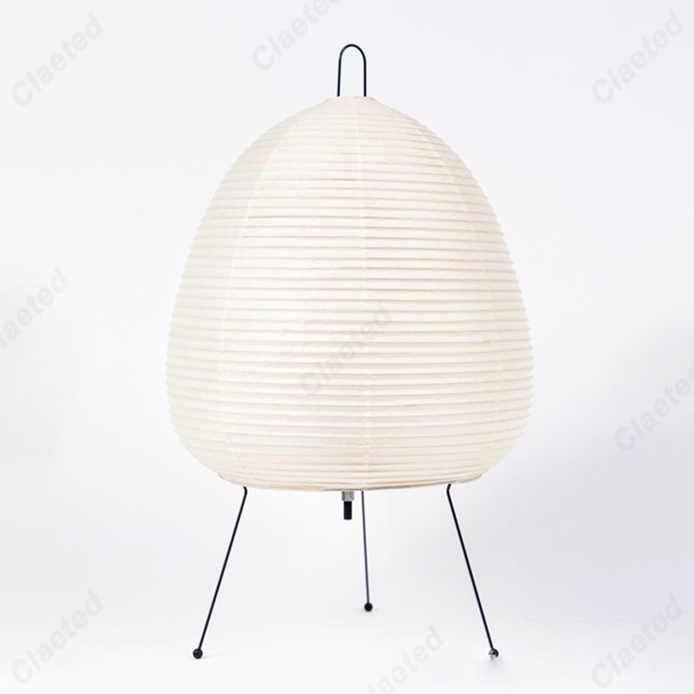 Rice Paper Table Lamp Japanese Style, Japanese Design Paper Table Lamp, Tripod Lantern Lamp, LED Desk Lamp for Bedroom