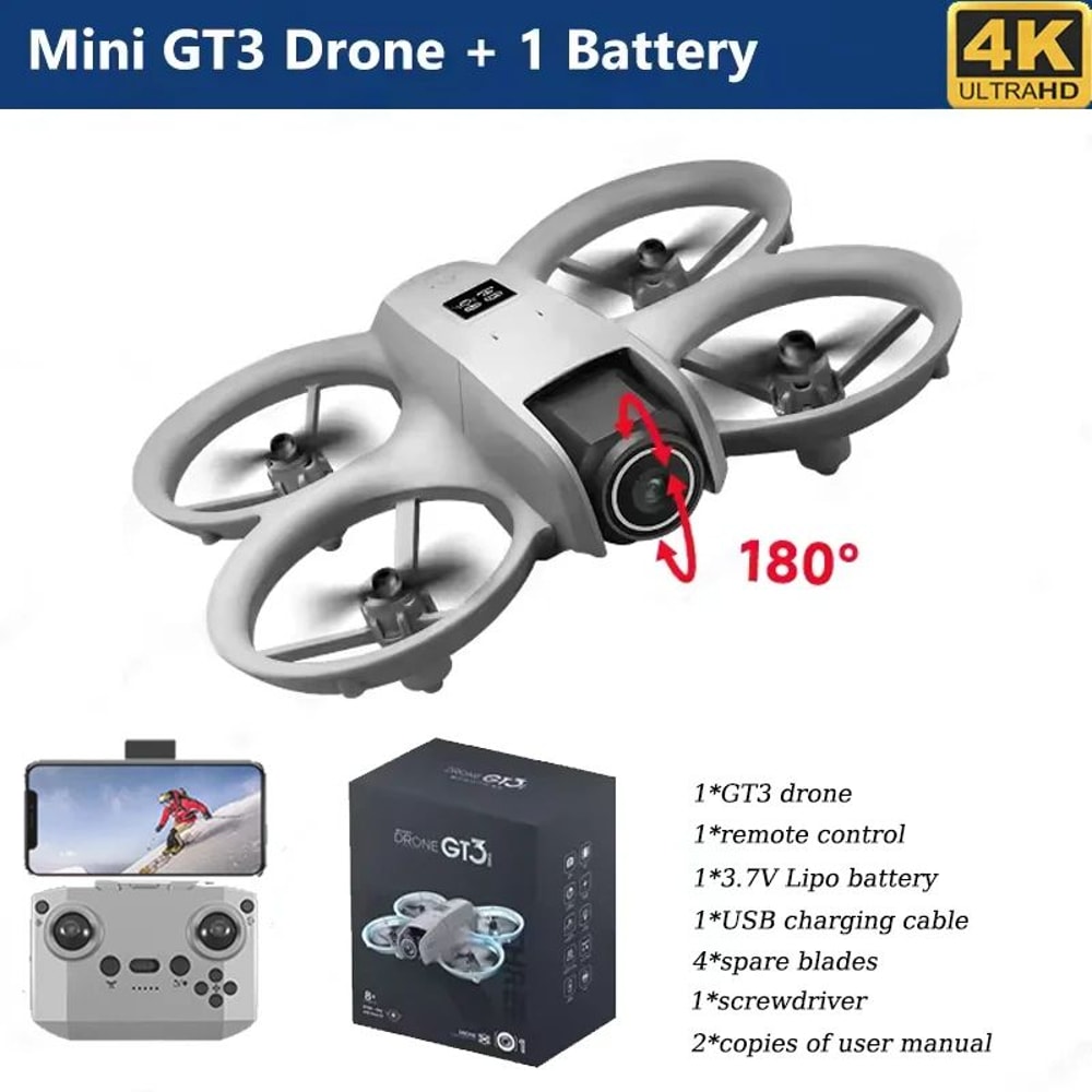 GT3 8K GPS Drone Quadcopter Smart Obstacle Avoidance Brushless Motor Power 9