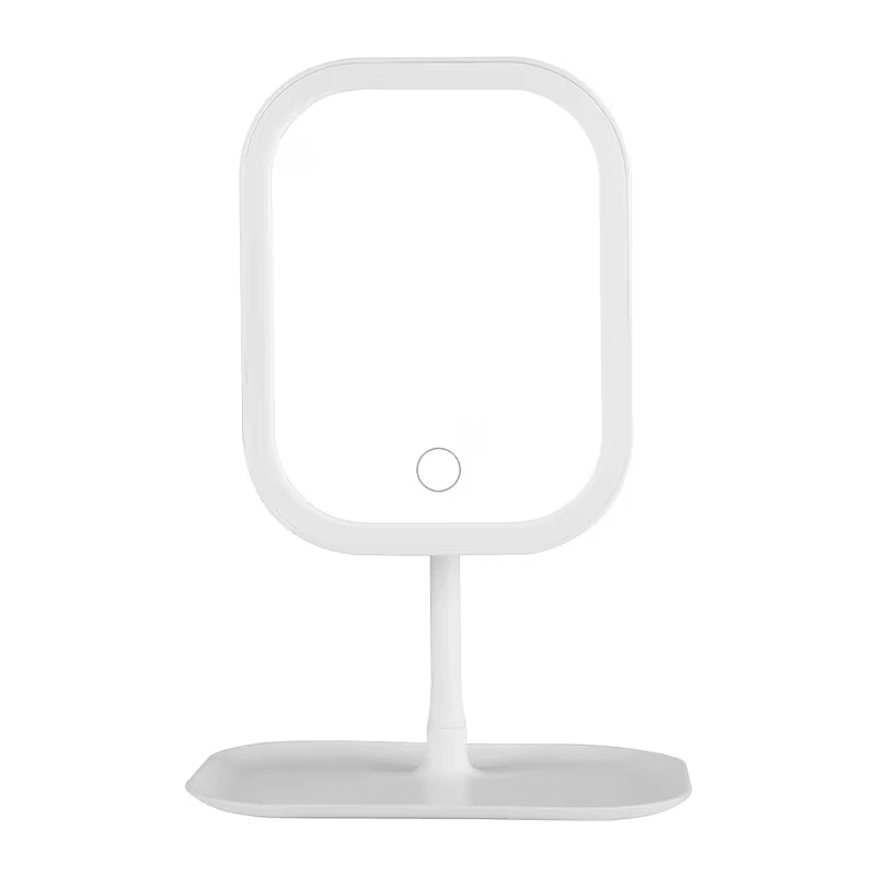 Dimmable makeup mirror with lights