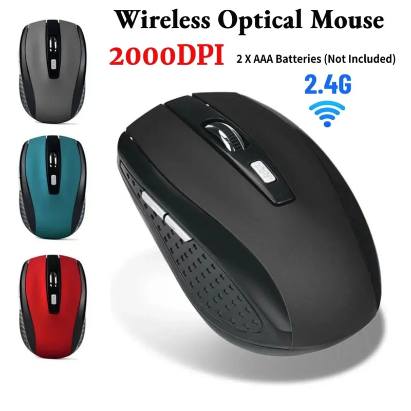 Adjustable Wireless Computer Mouse With USB Receiver Optical Gaming Mouse For PC Accessories 4