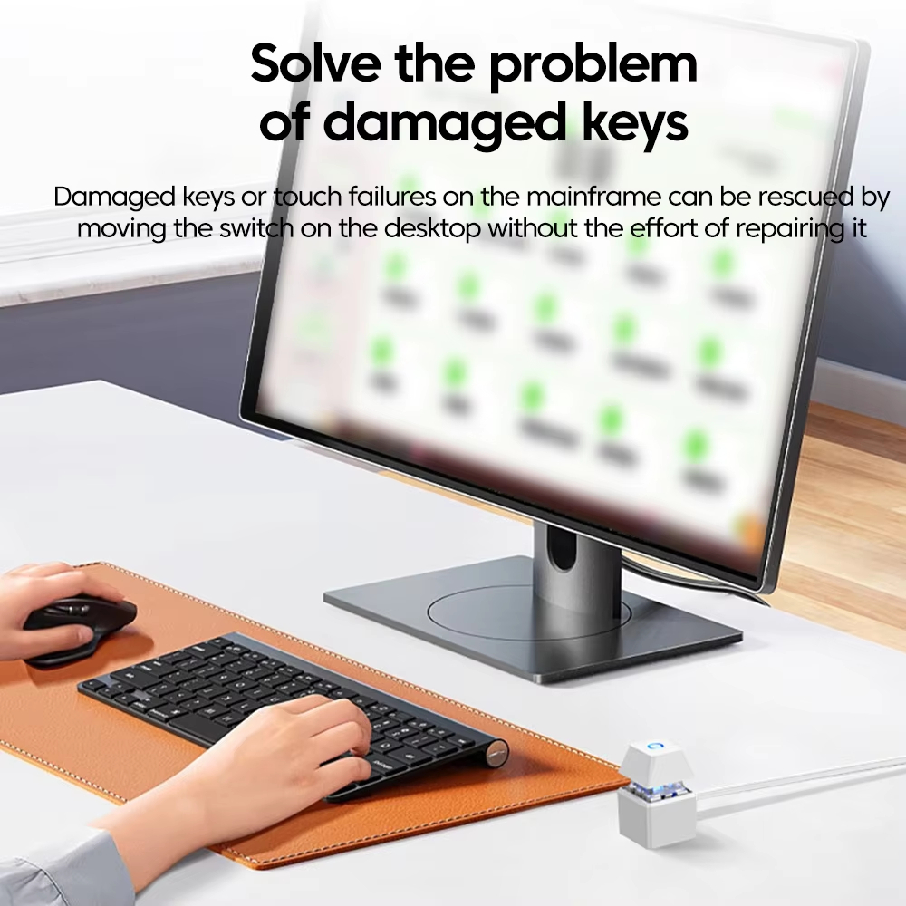 LED Computer Desktop Switch NNBILI Colorful Square Button External Startup Power OnOff BlackWhite C 4