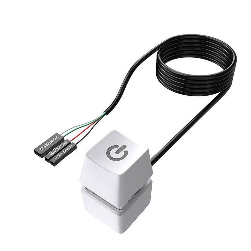 LED Computer Desktop Switch NNBILI Colorful Square Button External Startup Power OnOff BlackWhite C 7