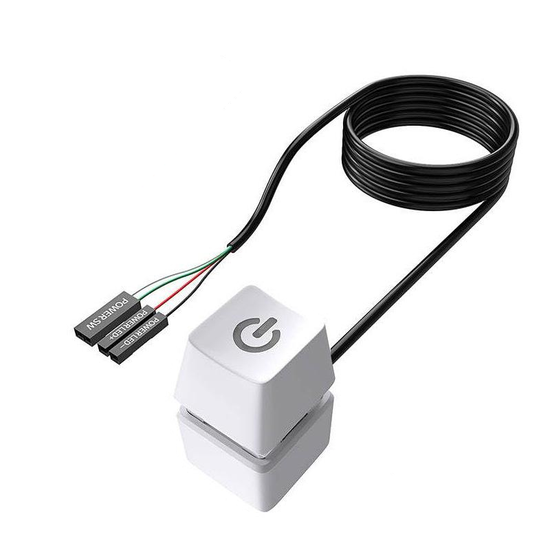 LED Computer Desktop Switch NNBILI Colorful Square Button External Startup Power OnOff BlackWhite C 7