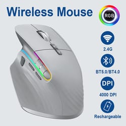 wireless multi-device bluetooth mouse, portable optical mouse, ergonomic right-hand computer mice
