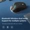 Wireless Multi-Device Bluetooth Mouse, Portable Optical Mouse, Ergonomic Right-Hand Computer Mice