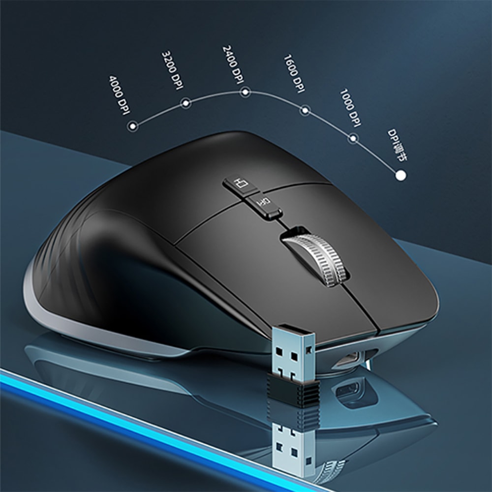 Wireless Multi-Device Bluetooth Mouse, Portable Optical Mouse, Ergonomic Right-Hand Computer Mice