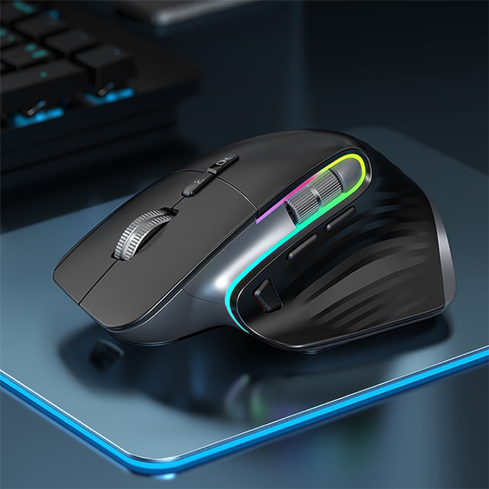 Wireless Multi-Device Bluetooth Mouse, Portable Optical Mouse, Ergonomic Right-Hand Computer Mice