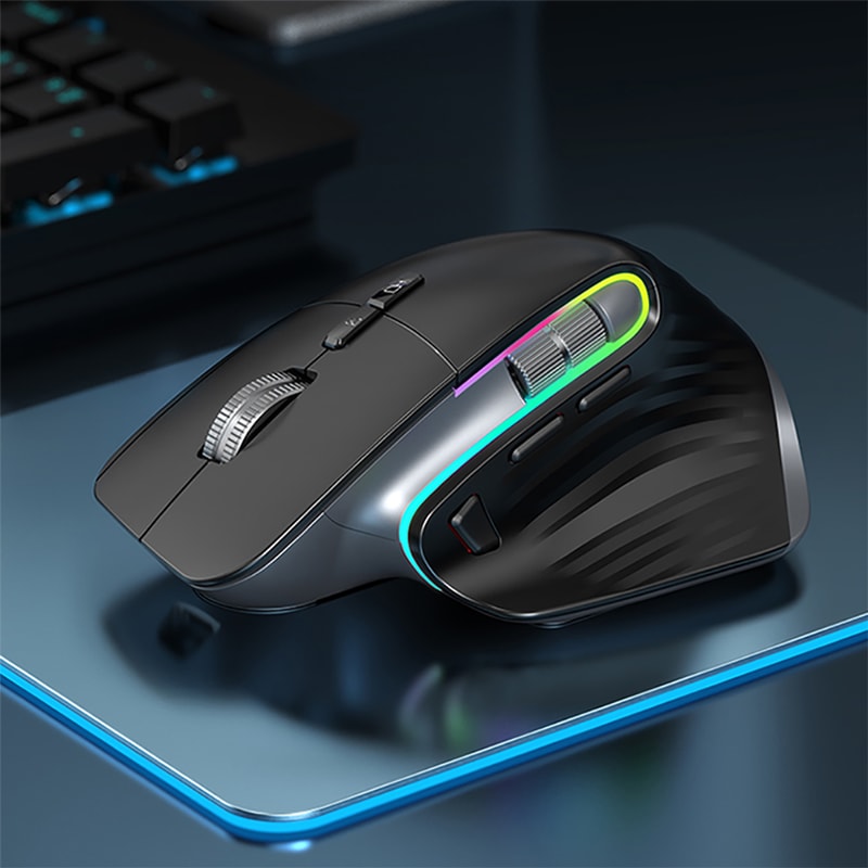 Wireless Multi-Device Bluetooth Mouse, Portable Optical Mouse, Ergonomic Right-Hand Computer Mice