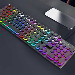 illuminated wired keyboard, shadow mechanical feeling keyboard for desktop, laptop, and esports gaming