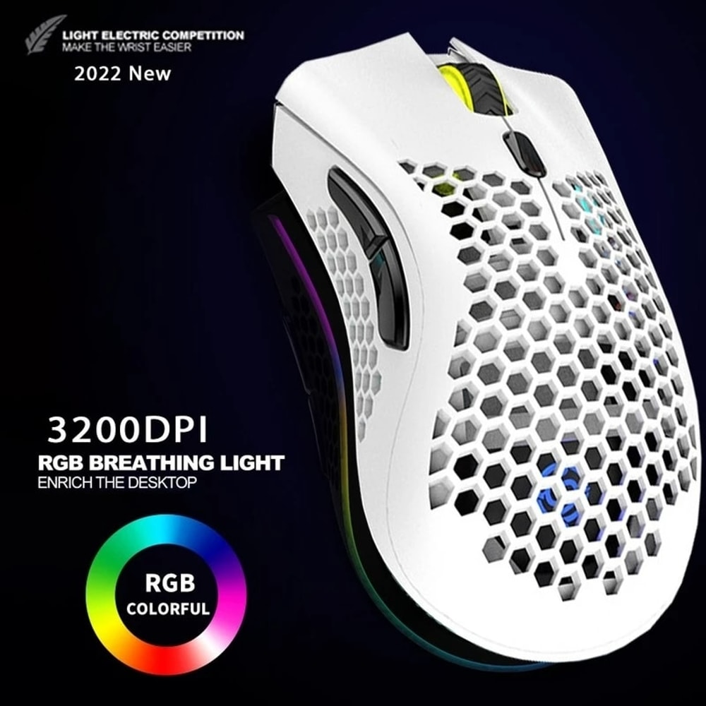Honeycomb RGB Light Gaming Mouse Cute Mice For Desktop PC Laptop Use 1
