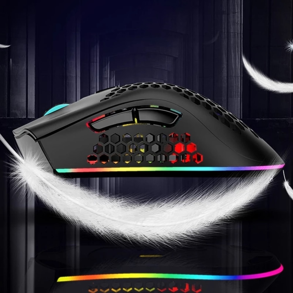 Honeycomb RGB Light Gaming Mouse Cute Mice For Desktop PC Laptop Use 4