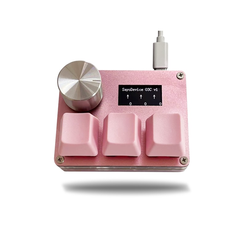 Magnetic Pink Switches Keyboard, Rapid Trigger Hall Switches with Knob Screen, Copy Paste Shotcut