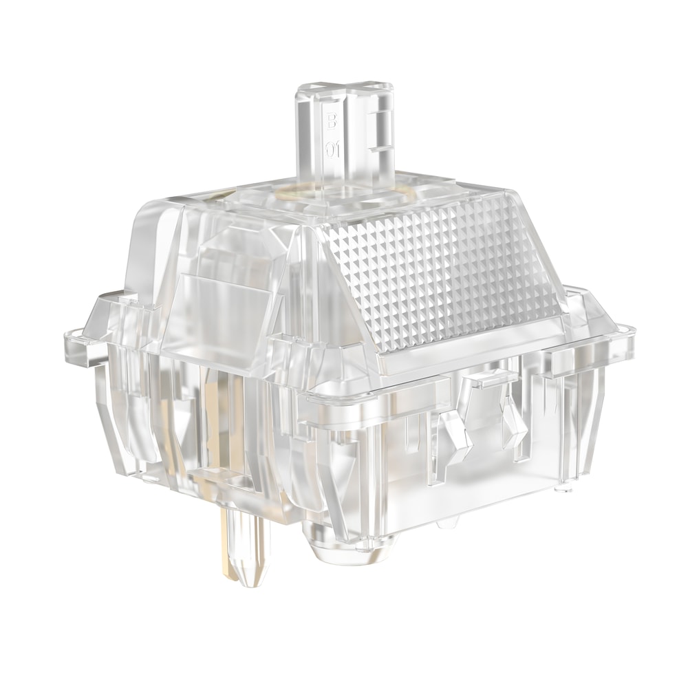 Pins Lubed Smooth Line Keyboard Switches, Spring Transparent Clear RGB Switch for Gaming Setup