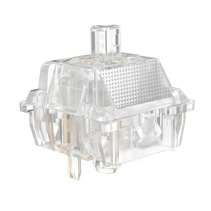 Pins Lubed Smooth Line Keyboard Switches, Spring Transparent Clear RGB Switch for Gaming Setup