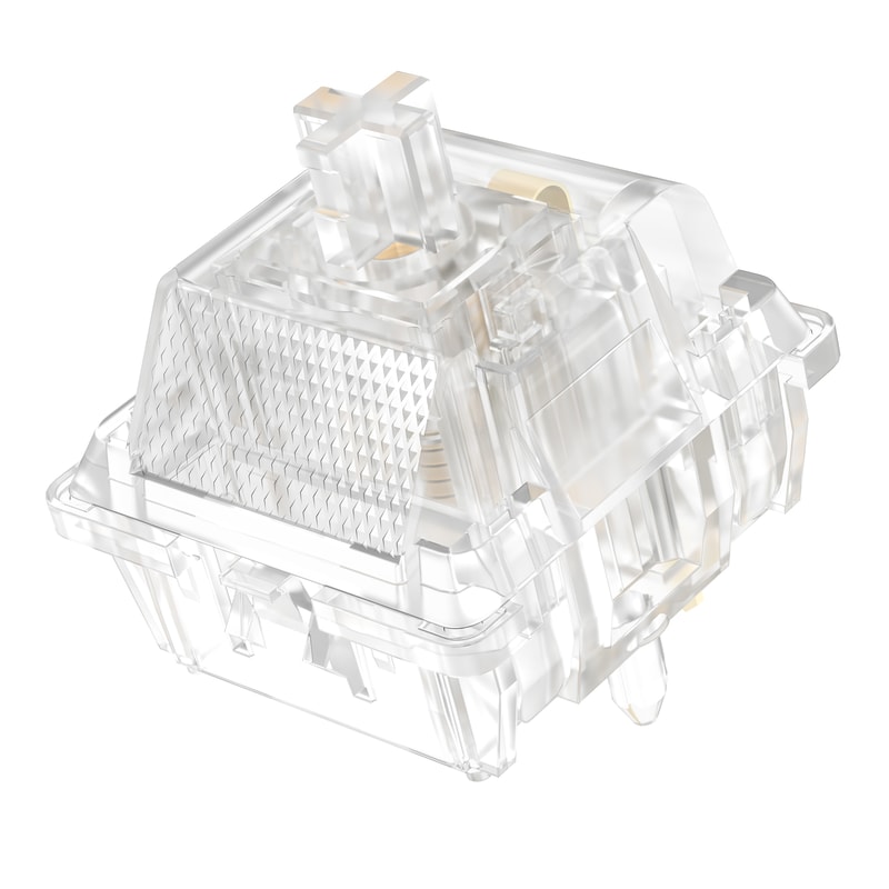 Pins Lubed Smooth Line Keyboard Switches, Spring Transparent Clear RGB Switch for Gaming Setup