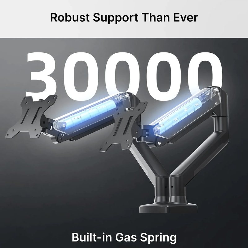 Effortless Installation Dual Monitor Mount CClamp Grommet Mount Monitor Stand Desk For Computer 5